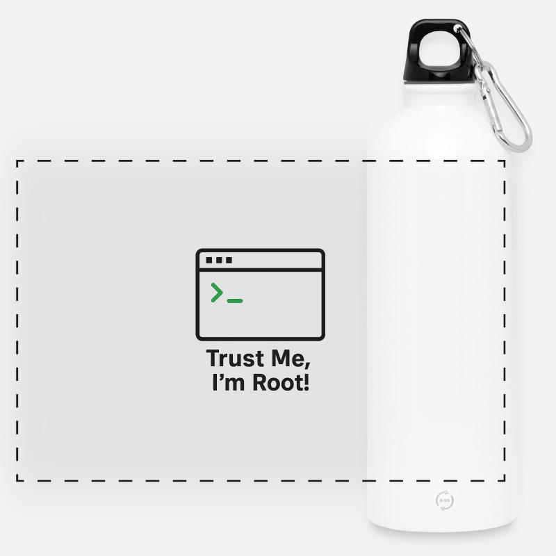 Trust Me I am Root - Panorama Trinkflasche mit Karabiner 750 ml - Weiß