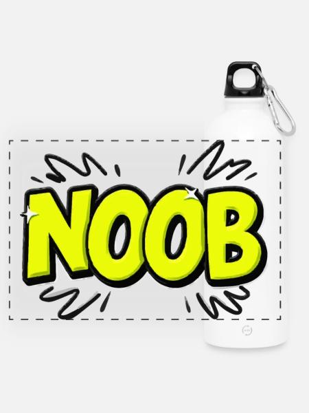 Noob - Panorama Trinkflasche mit Karabiner 750 ml - Weiß
