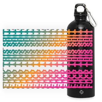 FUCK THIS SHIT - Sarcasme, Message drôle - Gourde panoramique avec mousqueton 750 ml - noir - Devant