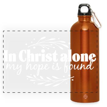In Christ alone - Panorama Trinkflasche mit Karabiner 750 ml - Orange - Vorne