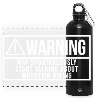 Mountainbike Mountainbike Mountainbike Mountainbike - Panorama Trinkflasche mit Karabiner 750 ml - Schwarz - Vorne