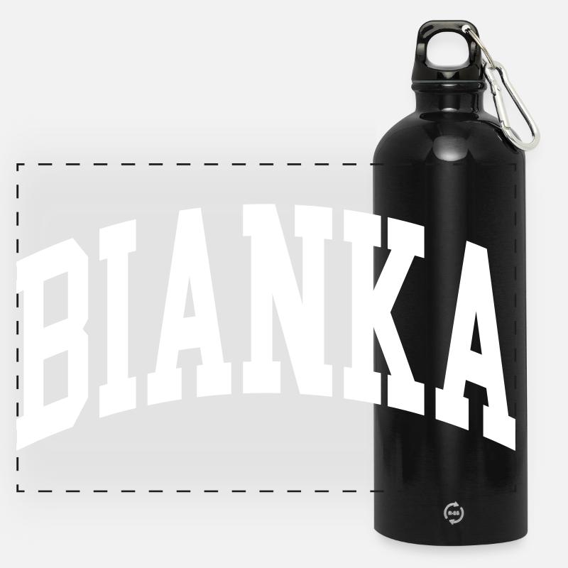 Bianka - Panoramic Drinks Bottle with Carabiner 750 ml - black