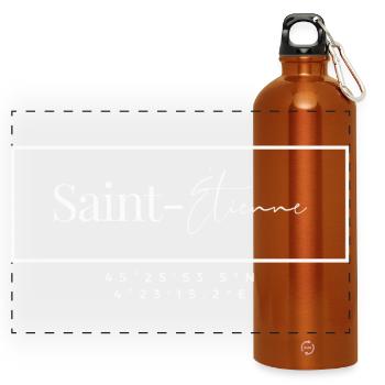 Saint-étienne - cadeau - hollywood - Gourde panoramique avec mousqueton 750 ml - orange - Devant