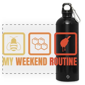 Beekeeper's Weekend - Panoramic Drinks Bottle with Carabiner 750 ml - black - Front