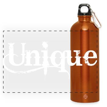 unique unique unique self-worth unique - Panoramic Drinks Bottle with Carabiner 750 ml - burnt orange - Front