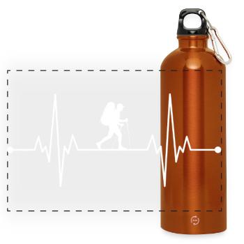 Heartbeat Path Hikers - Panoramic Drinks Bottle with Carabiner 750 ml - burnt orange - Front