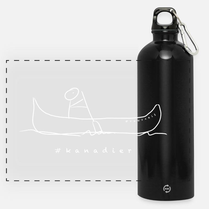 Canadian - Panoramic Drinks Bottle with Carabiner 750 ml - black