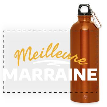 Humorous slogan beetroot wedding - Panoramic Drinks Bottle with Carabiner 750 ml - burnt orange - Front