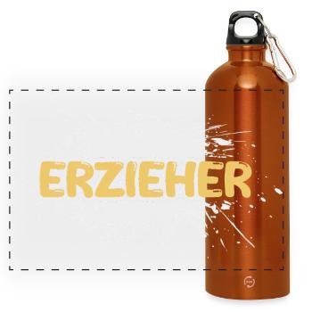 Job Erzieher - Panorama Trinkflasche mit Karabiner 750 ml - Orange - Vorne