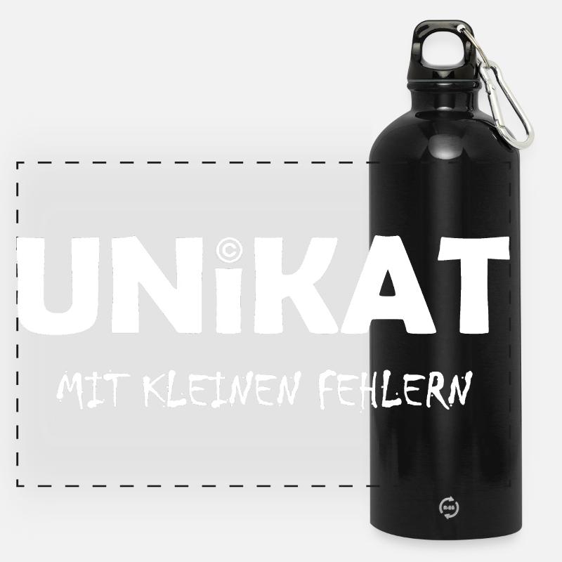 Unique piece with small flaws - Panoramic Drinks Bottle with Carabiner 750 ml - black