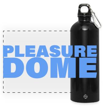 PLEASURE DOME - Panorama Trinkflasche mit Karabiner 750 ml - Schwarz - Vorne
