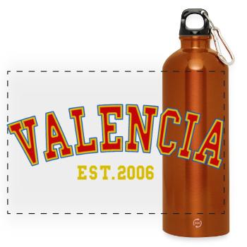 Valencia Est. 2006 - Panoramic Drinks Bottle with Carabiner 750 ml - burnt orange - Front