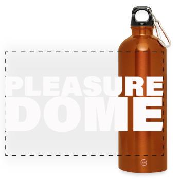 PLEASURE DOME - Panorama Trinkflasche mit Karabiner 750 ml - Orange - Vorne