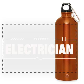ELECTRICIAN - Panorama Trinkflasche mit Karabiner 750 ml - Orange - Vorne