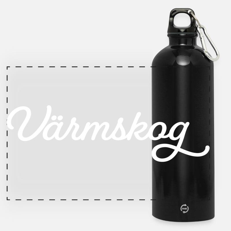Värmskog blanc - Gourde panoramique avec mousqueton 750 ml - noir