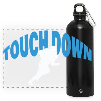 Touch Down - Panoramic Drinks Bottle with Carabiner 750 ml - black - Front