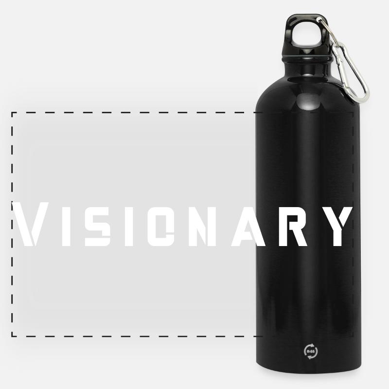 Visionary - Panoramic Drinks Bottle with Carabiner 750 ml - black