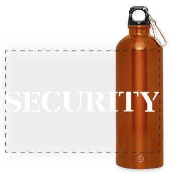 Sicherheit - Panorama Trinkflasche mit Karabiner 750 ml - Orange - Vorne