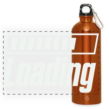 Loading Ladebalken - Panorama Trinkflasche mit Karabiner 750 ml - Orange - Vorne