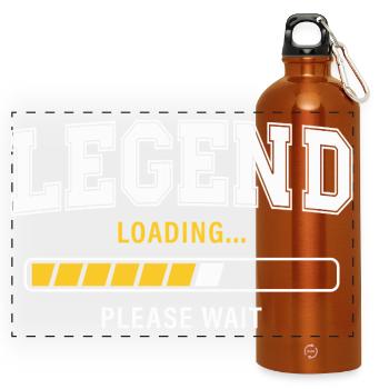 Chargement de la légende, veuillez patienter, s’il vous plaît - Gourde panoramique avec mousqueton 750 ml - orange - Devant