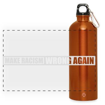 Rendre le racisme faux - Gourde panoramique avec mousqueton 750 ml - orange - Devant