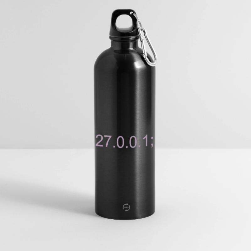 Programmierer Nerd IT Witz Developer Zuhause Panorama Trinkflasche mit Karabiner 750 ml