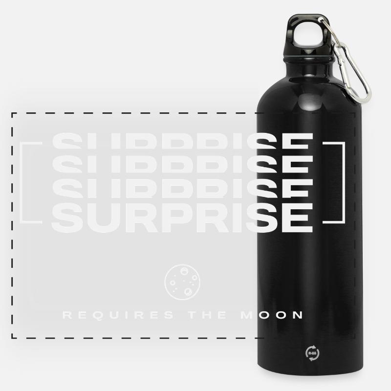 Reflector Signature - Surprise - Panoramic Drinks Bottle with Carabiner 750 ml - black