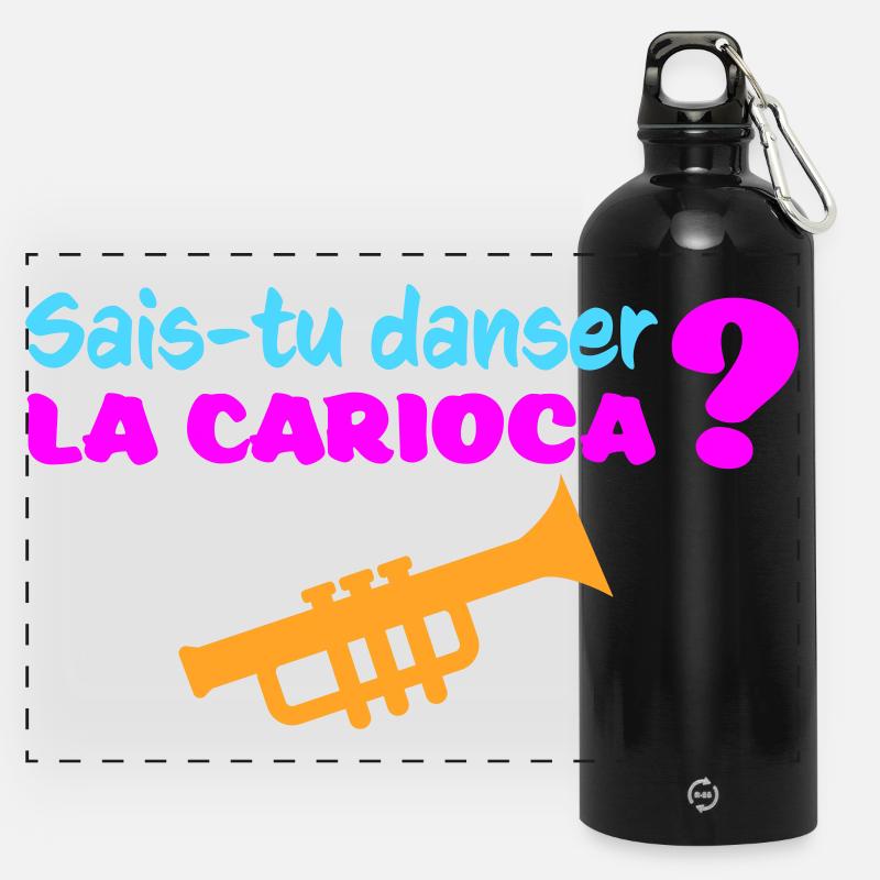 carioca - Gourde panoramique avec mousqueton 750 ml - noir