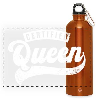 Certified Queen - Panoramic Drinks Bottle with Carabiner 750 ml - burnt orange - Front
