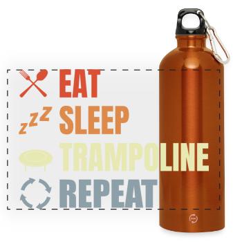 Trampolinspringen Routine - Panorama Trinkflasche mit Karabiner 750 ml - Orange - Vorne