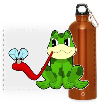 Mouche grenouille - Gourde panoramique avec mousqueton 750 ml - orange - Devant