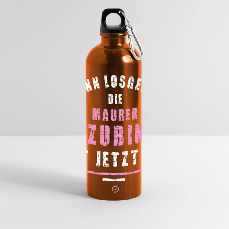 Bricklayer Trainee Apprenticeship Bricklayer Panoramic Drinks Bottle with Carabiner 750 ml