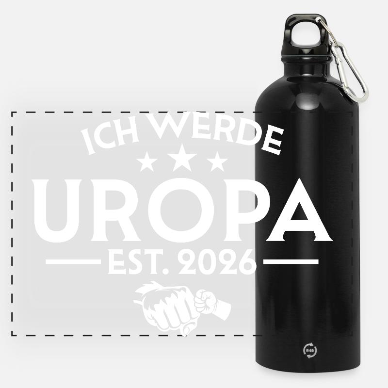 I will be a great-grandfather in 2026 - pregnancy announcement - Panoramic Drinks Bottle with Carabiner 750 ml - black