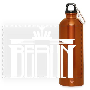 Berlin Allemagne Tournée de la capitale Touristes Allemands - Gourde panoramique avec mousqueton 750 ml - orange - Devant