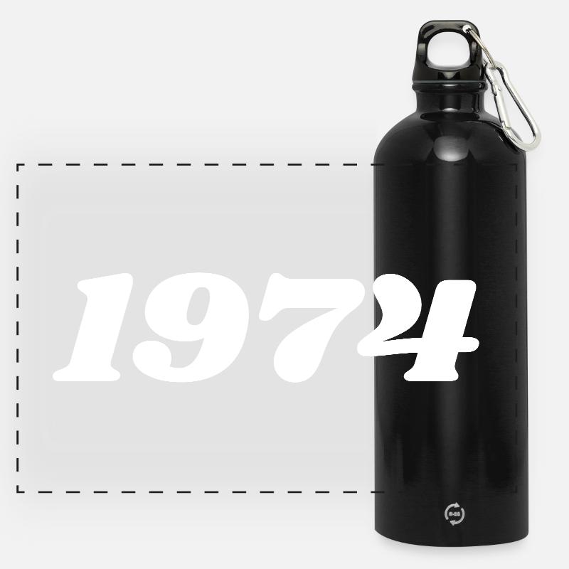1974 - Panoramic Drinks Bottle with Carabiner 750 ml - black