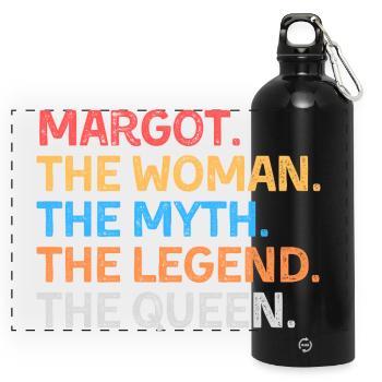 Margot La Femme Le Mythe La Légende La Reine - Gourde panoramique avec mousqueton 750 ml - noir - Devant