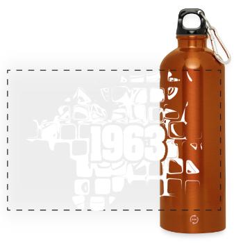 1963 - Panorama Trinkflasche mit Karabiner 750 ml - Orange - Vorne