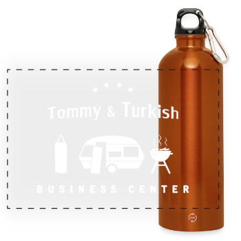 Snatch - Panorama Trinkflasche mit Karabiner 750 ml - Orange - Vorne