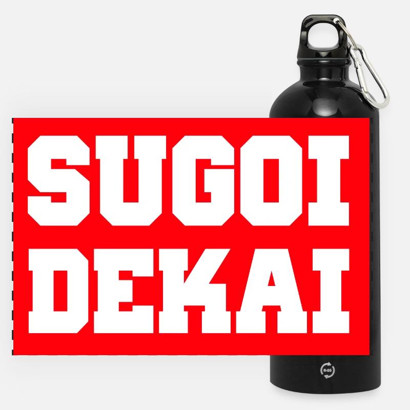 Sugoi Dekai - Gourde panoramique avec mousqueton 750 ml - noir