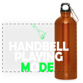 Chorale Instrument de musique Cloche à main Chorale - Gourde panoramique avec mousqueton 750 ml - orange - Devant