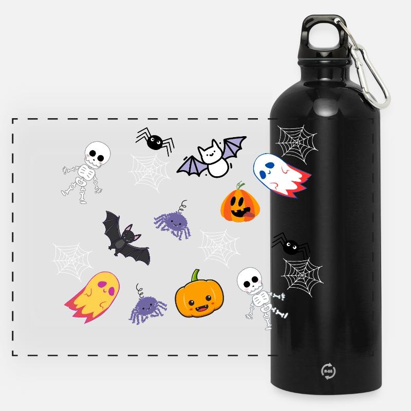 Halloween Crew - Panoramic Drinks Bottle with Carabiner 750 ml - black