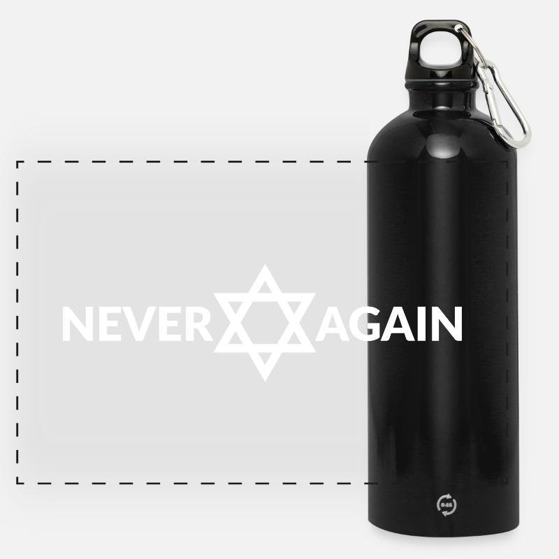PLUS JAMAIS - Gourde panoramique avec mousqueton 750 ml - noir