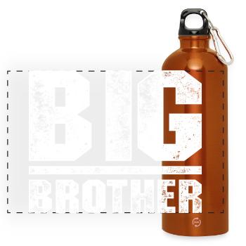 Orwellscher Überwachungs-Bold - Panorama Trinkflasche mit Karabiner 750 ml - Orange - Vorne