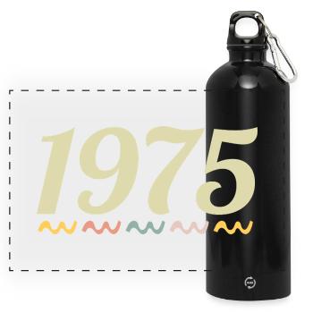 1975 - Panoramic Drinks Bottle with Carabiner 750 ml - black - Front