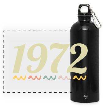 1972 - Panoramic Drinks Bottle with Carabiner 750 ml - black - Front