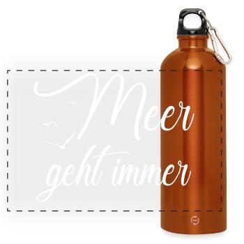 La mer fonctionne toujours - Gourde panoramique avec mousqueton 750 ml - orange - Devant