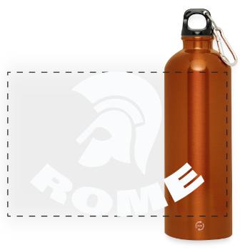 ROME - Panorama Trinkflasche mit Karabiner 750 ml - Orange - Vorne