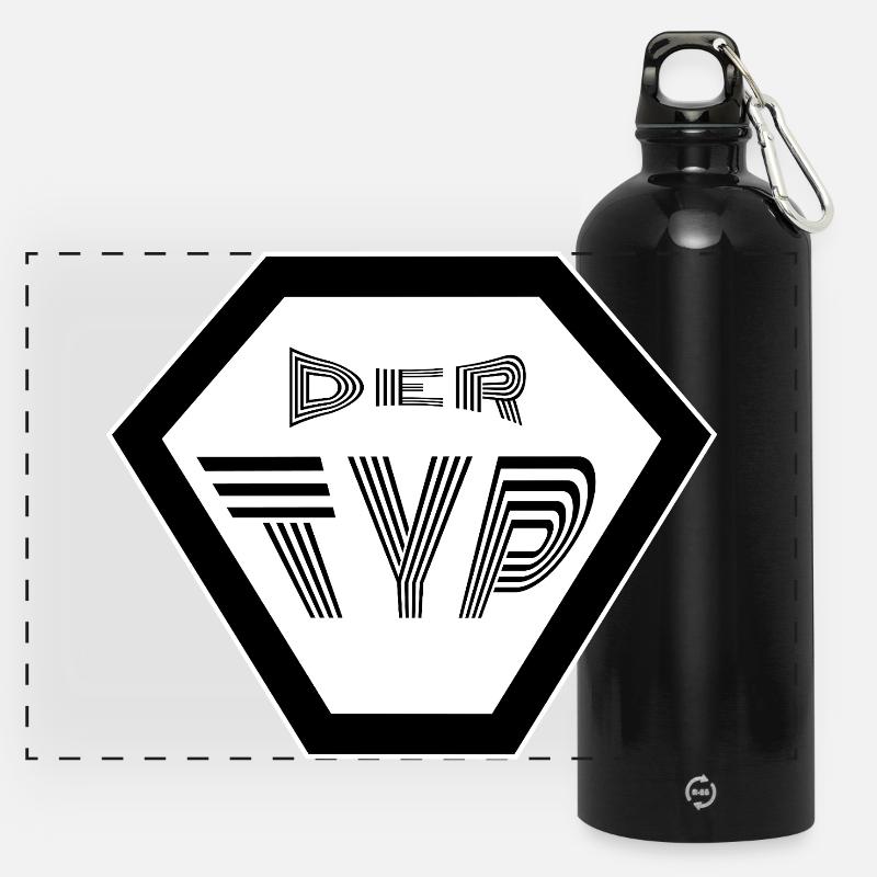 Le Mec Super Mec Super Mec Super GARS - Gourde panoramique avec mousqueton 750 ml - noir