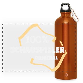 Actor as a profession - Panoramic Drinks Bottle with Carabiner 750 ml - burnt orange - Front