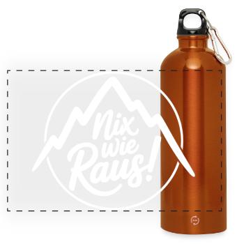 Sortons d’ici – la liberté dans les montagnes - Gourde panoramique avec mousqueton 750 ml - orange - Devant